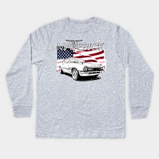 Maverick USA Muscle Car Kids Long Sleeve T-Shirt